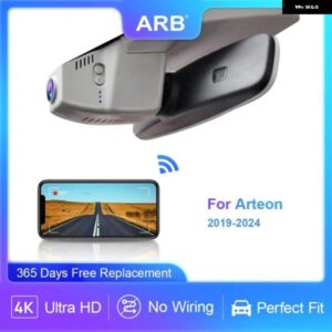 ダッシュカメラ VW VOLKSWAGEN ARTEON 2019-24 ARB 4K OEM LOOK CAR DVR WIFI CONNECT CONTROL BY APP カスタムパーツ アクセサリー 交換用