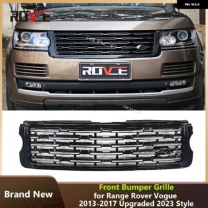 アッパーメッシュグリル アクセサリー LAND ROVER RANGE ROVER VOGUE L405 2013-2017 2023 スタイルフロントバンパー グリル にアップグレー