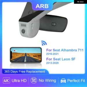 ダッシュカメラ ALHAMBRA 711 2016-2021/LEON 5F 2013-2020 ARB 4K UHD OEM LOOK CAR DVR 制御 APP WIFI 接続による カスタムパーツ アクセ