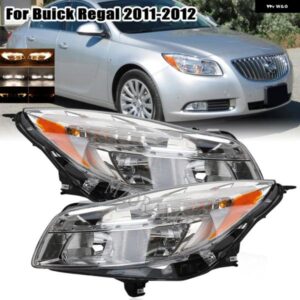 ヘッドライト アセンブリビュイックリーガル 2011 2012 2013 ヘッドライト ヘッドランプ DRL ハロゲンウインカー電球付きカーアクセサリー部