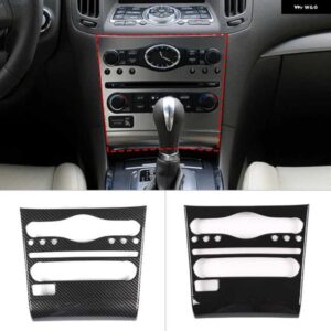カーセンターコンソール 空調 CD パネル カバー フレーム トリムステッカー インフィニティ G25 G37 2007-2013 オートインテリア