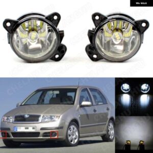 1ペア LED フォグランプ シュコダ ファビア MK1 改築 2005 2006 2007 2008 スタイリング フロントバンパー フォグランプ 7H0941699B 7H0941700B