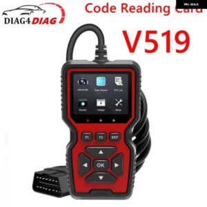 デコーダカード V519 自動故障診断装置 OBD コード読み取りカード 10 言語サポートスキャナ診断車両