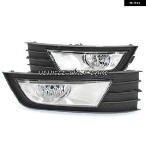 シュコダ オクタヴィア A7 2013-17 スタイリング フロントハロゲン フォグランプ フォグライト とグリル カバー