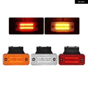 10個 LED トレーラークリアランスライト 12V 24V トラック ストロボライト ブラケット キャラバンサイドポジション信号ランプ赤白アンバー