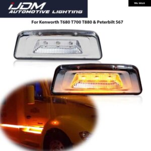 ケンワース T680 T700 T880 ピータービルト 567セット バックアクスルモデルアンバー LED 車フロントサイド マーカー ライトホイールアーチライト