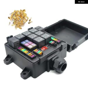 リレーソケットブラックボックス ブレードヒューズホルダー自動車 RV マルチウェイライト オーディオ 制御端子レクリエーション