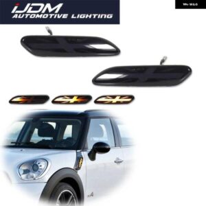 ミニクーパー R60 カントリーマン R61 ペースマン 2011-2016 シーケンシャル アンバーユニオンジャック LED フロントサイド マーカー ライト