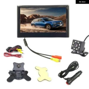 7インチ 車モニター TFT 液晶カラースクリーンリアビューカメラ安全パーキングリアビューディスプレイモニターサポートカメラ