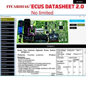 ECUS データシート 2.0 ECU リペアソフトウェア ECU の電子コンポーネント含む PCB 回路図と情報