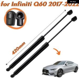 数量 2 フードストラット インフィニティ Q60 V37 クーペ 2017-2022 420MM 65471 5CA0A フロントボンネットリフトサポートガススプリングダンパーショック