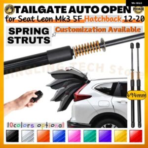 数量 2 トランクストラット スプリング付き SEAT LEON MK3 5F ハッチバック 2012-2020 494MM リアテールゲート リフトサポートショックアブソーバー