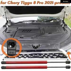 数量 2 CHERY TIGGO 8 PRO 2021-PRESENT フロントボンネットリフトサポートガススプリングショックアブソーバーダンパーバー用フードストラット