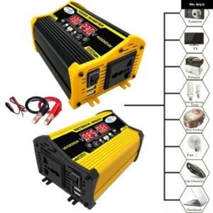 4000ワット 12 220 V / 110 V LED ディスプレイ電源インバーターコンバータアダプタデュアル USB 電圧変圧器正弦波車 AC