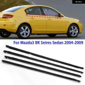 4個 窓ガラスウィンドウシールモールドトリム MAZDA3 BK SEIRES セダン 2004-2009