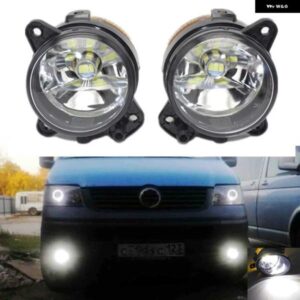 2個 フロントバンパー LED フォグランプ ライトライト VW トランスポーターマルチバンカラベル T5 37895