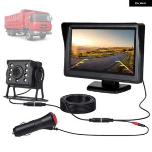 リアビューカメラ トラック パーキング用モニター付き 24V ナイトビジョン 防水 カメラ 5インチ HD スクリーン付き 取り付け簡単