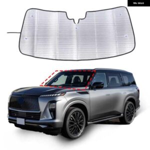 インフィニティ QX80 フロントガラス サンシェード カバー 抗 UV アルミ箔/テープインテリア 1個