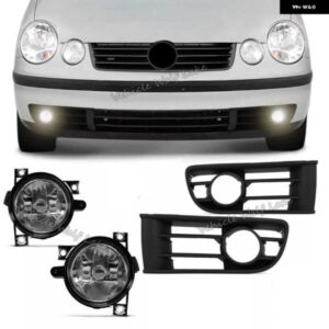 フォントハロゲン フォグライト ランプ + グリル カバー VW ポロ 9N 3 5 ドアハッチバック 37012 スタイリング