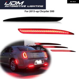 2015-2022 クライスラー 300 レッド LED リアバンパー リフレクターライト テール/ ブレーキ リア フォグライト ダイナミック ウィンカーライト 機能