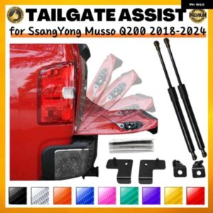 数量 2 トランクストラット SSANGYONG MUSSO Q200 ピックアップ 2018-2024 リアテールゲート ブーツ リフトサポートガススプリングショックアブソーバー