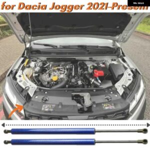 数量 2 ダチア ジョガー 2021 年以降用フードストラット フロントボンネット カーボン ガススプリング リフトサポート ショックアブソーバー ダンパーロッド