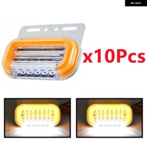 10個 トレーラークリアランスライト 24 ボルト LED マーカー ライト トラック ライトバンサイドライト赤白アンバー青緑