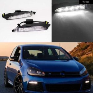 VW ゴルフ 6 MK6 R20 2009-13 スタイリング LED ライト新 LED DRL デイタイム ランニングライト