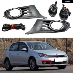 フォグランプ キット フロントロアバンパー グリル ライトカバー ケーブルハーネス ゴルフ 6 MK6 2010-14