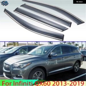 インフィニティ QX60 2013-2019 プラスチック 外装バイザー ベント シェード ウィンドウ サン レイン ガード ディフレクター 4個 2014-18