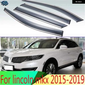 プラスチック ウィンドウ バイザー雨サンバイザーシールドコーブ 4個 リンカーン MKX 2015-19