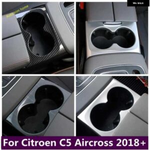 コンソール 中央フロントシート カップホルダー 水ボトルドリンク 装飾 パネルカバー トリム シトロエン C5 AIRCROSS 2018 - 2024