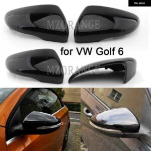 サイドミラー カバー キャップ VW ゴルフ 6 MK6 GTI 2009-2014 バックミラー ハウジング カバー ケースフレームツール黒