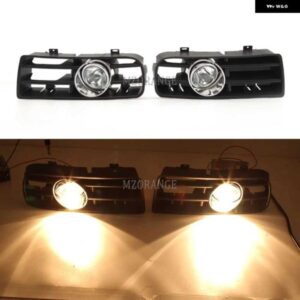 フォグランプ LED VW ゴルフ 4 MK4 GTI TDI 1997-2006 ヘッドライト DRL ドライビング フォグランプ レーシング グリル カバー カー 1ペア