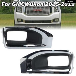 フォグランプ クローム カバー グリル GMC ユーコン 2015-19 フォグランプ ベゼル フロントバンパー フォグライト ヘッドライト