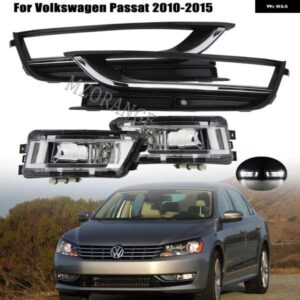 自動フロント フォグランプ VW パサート B7 2011-15 ヘッドライト フォランプクロームグリル バンパー カバー 56D853665