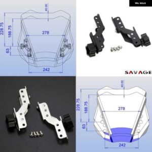 スズキ フロントガラス サポート ホルダー フロントガラス 強化ブラケット アジャスター気流調整キット VSTROM DL 1000 2017-2