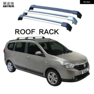 2個 ルーフバー DACIA LODGY 5 ドア MPV 2012 - 2021 合金サイドバークロスレール ルーフラックキャリアキャリア