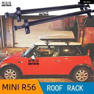 2個 ルーフバーミニクーパー S R56 2006-2013 クラブマン R55 合金サイドバークロスレール ルーフラックキャリアキャリア