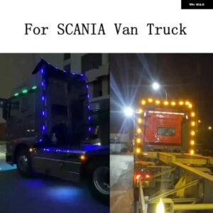 24V LED 点滅 トラック アンビエントライトルーフバンパー ドアランプトレーラー トラック キャラバン 装飾 スカニアバン トラック