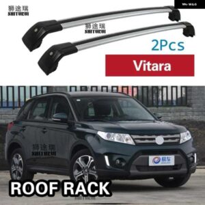 スズキ 2個 ルーフバー VITARA 2015 - 2022 合金サイドバークロスレール ルーフラックキャリアキャリア