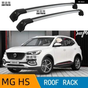 2個 ルーフバー MG MG HS 5 DR SUV 12 月 2019 - 2022 フラッシュレール 合金サイドバークロスレール ルーフラックキャリアキャリア