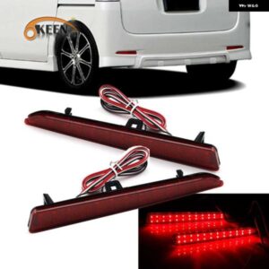 2個 LED リアバンパー リフレクター ライトダイハツタント L375 L378 パーキングハザード灯赤色 LED テールライト フォグランプ