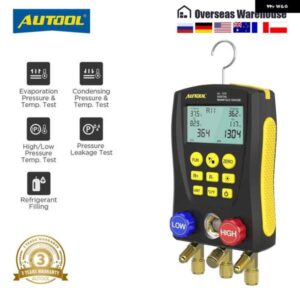 LM120 冷凍マニホールドデジタル HVAC 冷中真空圧力温度カーエアコンテスター PK TESTO DY517A