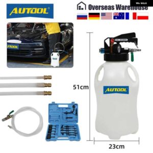 6L/8L エア圧 ブレーキ ブリーダーポンピングフルードポンプ キット オイル交換パージタンクチューブ リペア ツール圧力計付き