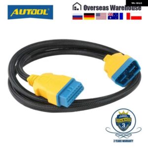 150CM 車 OBD II OBD2 16ピン オスメス延長ケーブル 車診断エクステンダーコード アダプタ PRO3/起動/ELM327