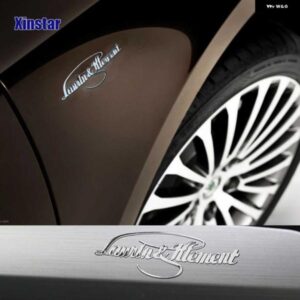 2個 ステンレス LAURIN KLEMENT インテリア ステッカー SKODA SUPERB ファビア OCTAVIA RAPID SUPERB YETI KAMIQ スカラ KAROQ デカール