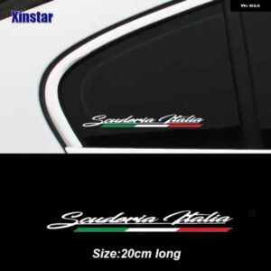2個 スクーデリアイタリア窓 ステッカー フィアット 500 アバルト 595 695 サイドスカート デカール グラフィック
