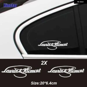 2個 LAURIN KLEMENT ステッカー シュコダ MK2 KAMIQ ファビア RAPID YARIS KODIAQ OCTAVIA SUPERB SCALA KAROQ
