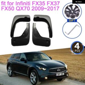 マッドガード インフィニティ FX35 FX37 FX50 QX70 2009 2017 2010 2015 2016 マッドフラップ フェンダー スプラッシュ ガード フロント リア ホイール